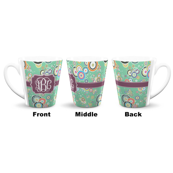 Colored Circles 12 Oz Latte Mug - Approval