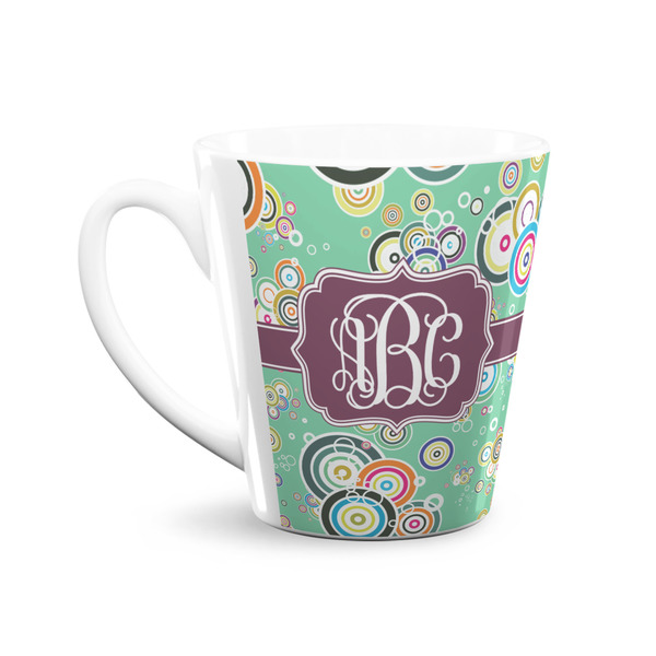 Colored Circles 12 Oz Latte Mug - Front