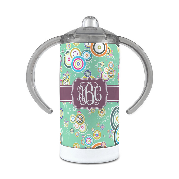 Custom Colored Circles 12 oz Stainless Steel Sippy Cup (Personalized)