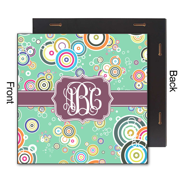 Colored Circles 12x12 Wood Print - Front & Back View