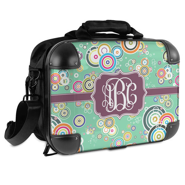 Custom Colored Circles Hard Shell Briefcase (Personalized)