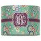 Colored Circles 16" Drum Lampshade - FRONT (Fabric)