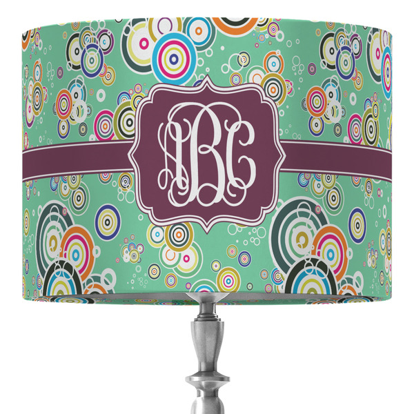 Custom Colored Circles 16" Drum Lamp Shade - Fabric (Personalized)