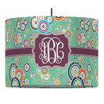 Colored Circles 16" Drum Pendant Lamp - Fabric (Personalized)