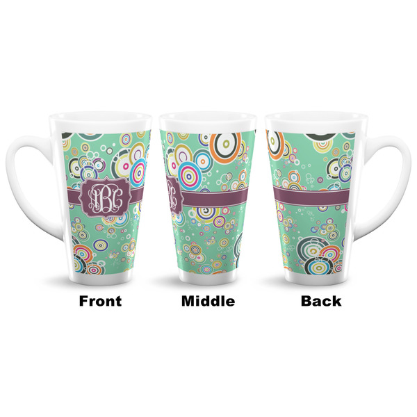Colored Circles 16 Oz Latte Mug - Approval