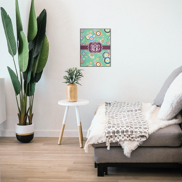 Colored Circles 16x20 Wood Print - In Context