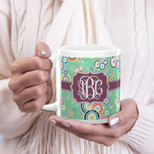 Colored Circles 20oz Coffee Mug - LIFESTYLE