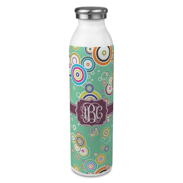 Custom Colored Circles 20oz Stainless Steel Water Bottle - Full Print (Personalized)