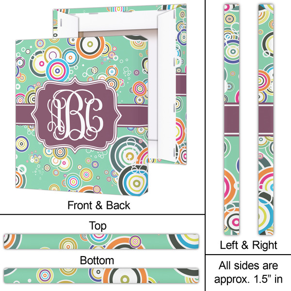 Colored Circles 20x24 - Canvas Print - Approval