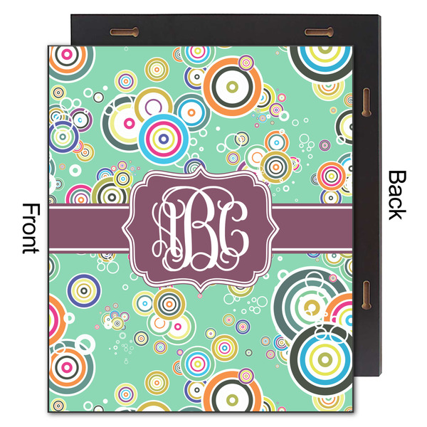 Colored Circles 20x24 Wood Print - Front & Back View