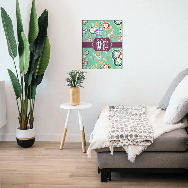 Colored Circles 20x24 Wood Print - In Context