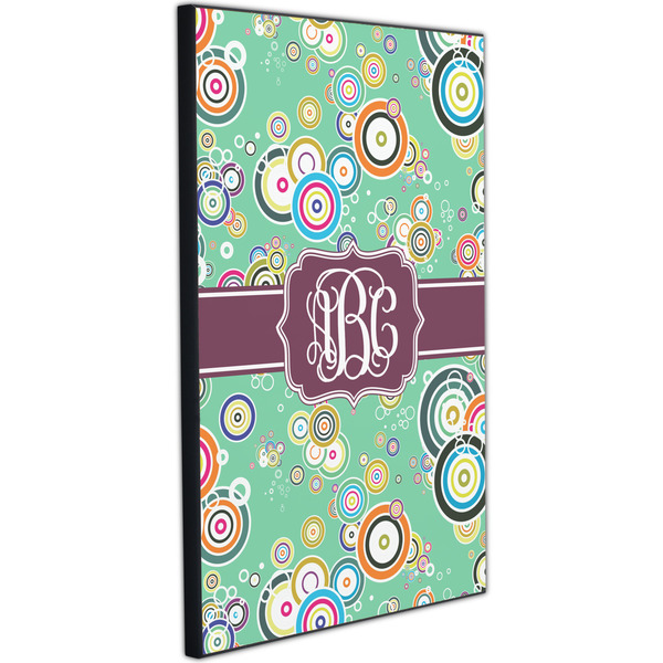 Colored Circles 20x30 Wood Print - Angle View