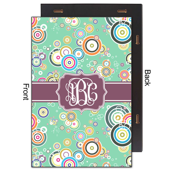 Colored Circles 20x30 Wood Print - Front & Back View