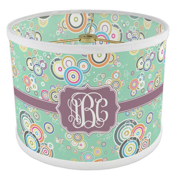 Colored Circles 8" Drum Lampshade - ANGLE Poly-Film