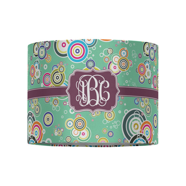 Colored Circles 8" Drum Lampshade - FRONT (Fabric)