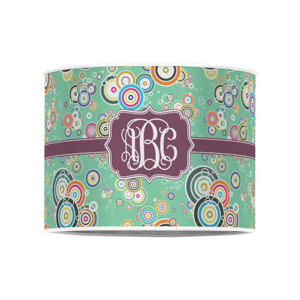 Colored Circles 8" Drum Lampshade - FRONT (Poly Film)