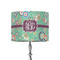 Colored Circles 8" Drum Lampshade - ON STAND (Fabric)