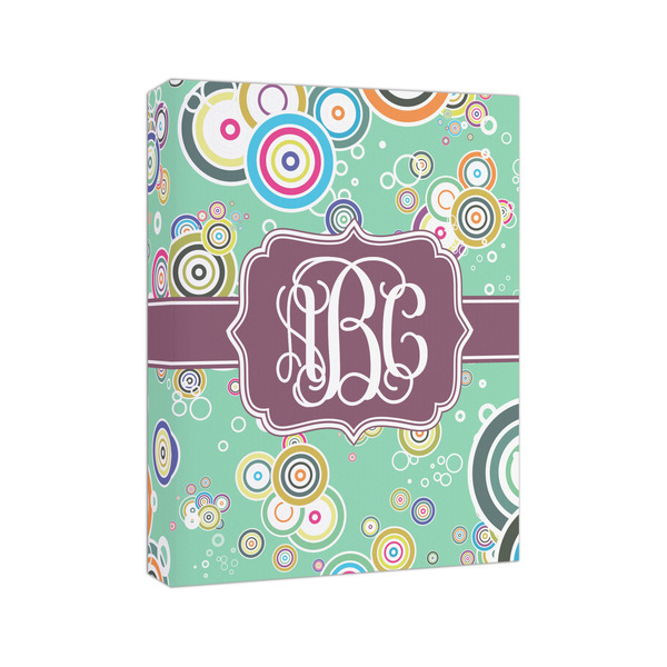 Colored Circles 8x10 - Canvas Print - Angled View