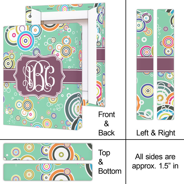 Colored Circles 8x10 - Canvas Print - Approval