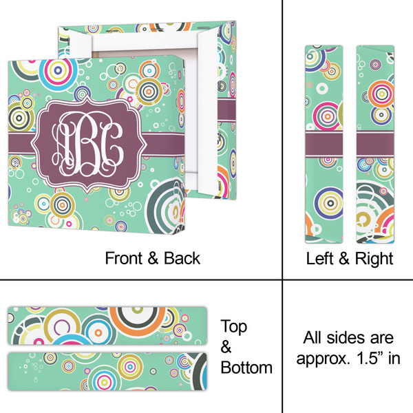 Colored Circles 8x8 - Canvas Print - Approval