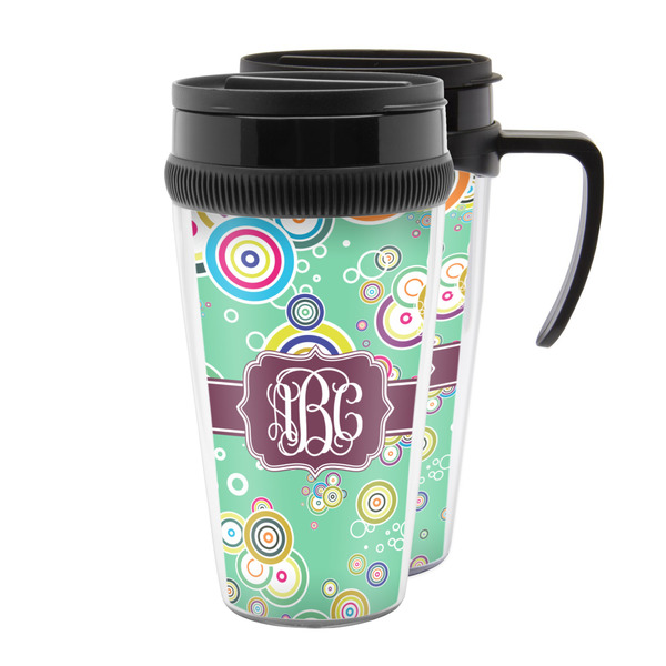 Custom Colored Circles Acrylic Travel Mug (Personalized)