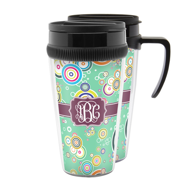 Custom Colored Circles Acrylic Travel Mug (Personalized)