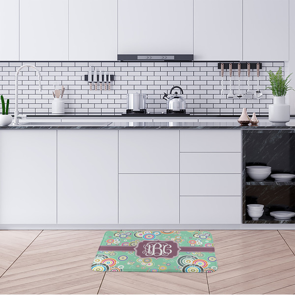 Colored Circles Anti-Fatigue Kitchen Mats - LIFESTYLE