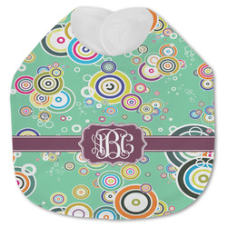 Colored Circles Jersey Knit Baby Bib w/ Monogram