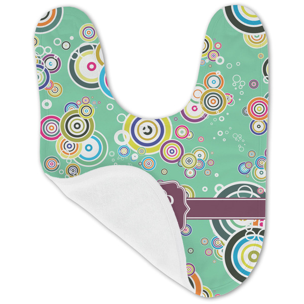 Colored Circles Baby Bib - AFT folded