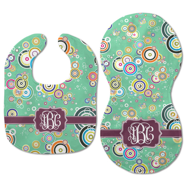Colored Circles Baby Bib & Burp Set - Approval (new bib & burp)