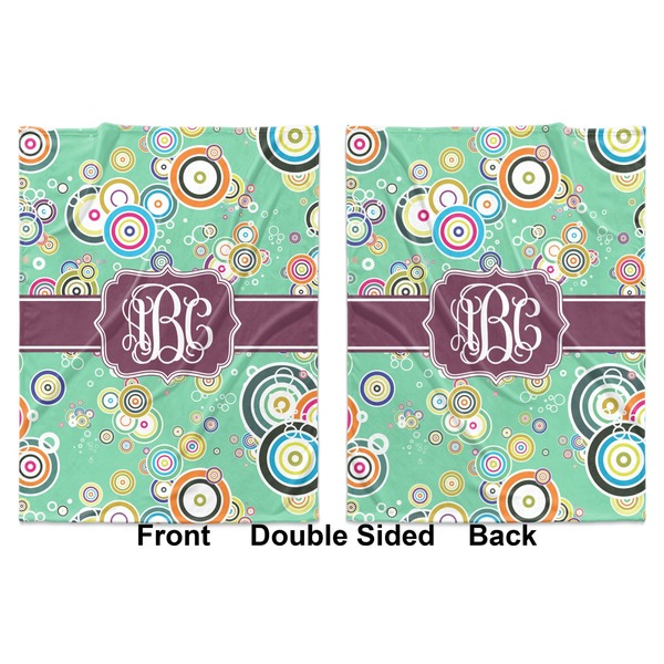 Colored Circles Baby Blanket (Double Sided - Printed Front and Back)