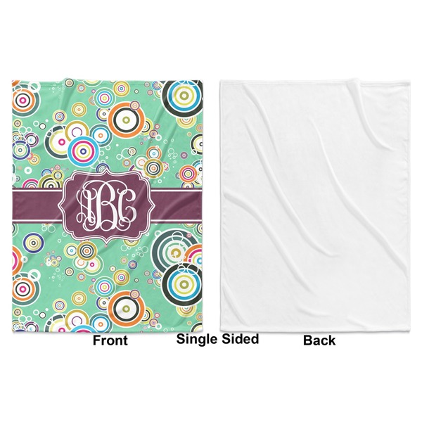 Colored Circles Baby Blanket (Single Side - Printed Front, White Back)