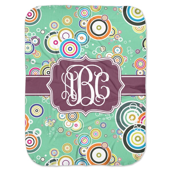 Custom Colored Circles Baby Swaddling Blanket (Personalized)