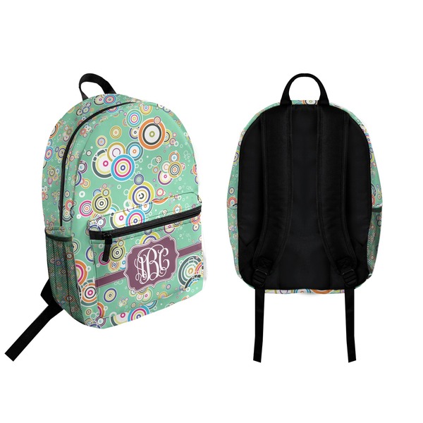 Colored Circles Backpack front and back - Apvl