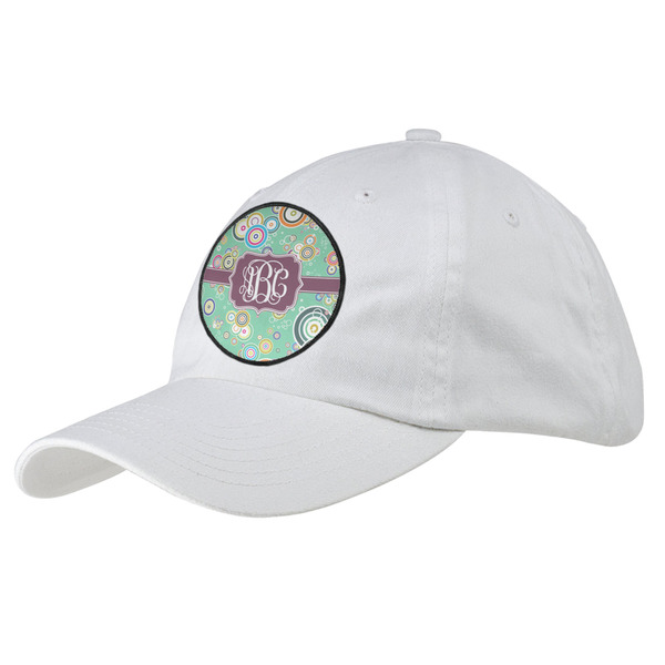 Custom Colored Circles Baseball Cap - White (Personalized)