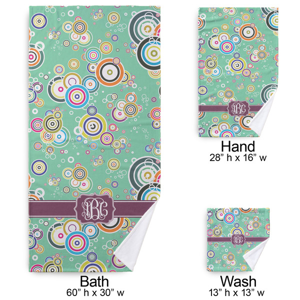 Colored Circles Bath Towel Sets - 3-piece - Approval