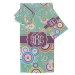 Colored Circles Bath Towel Set - 3 Pcs (Personalized)