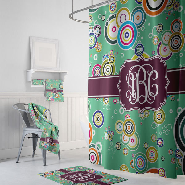 Colored Circles Bath Towel Sets - 3-piece - In Context