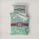 Colored Circles Duvet Cover Set - Twin (Personalized)