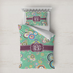 Colored Circles Duvet Cover Set - Twin XL (Personalized)