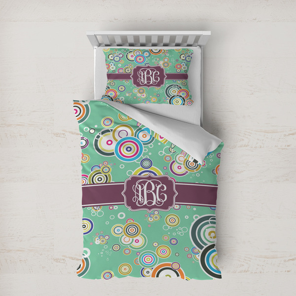Custom Colored Circles Duvet Cover Set - Twin XL (Personalized)