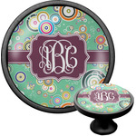 Colored Circles Cabinet Knob (Black) (Personalized)