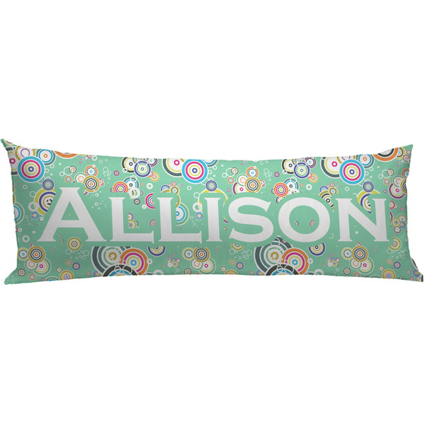 Custom Colored Circles Body Pillow Case (Personalized)