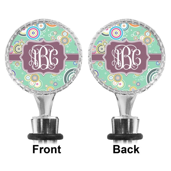 Colored Circles Bottle Stopper - Front and Back