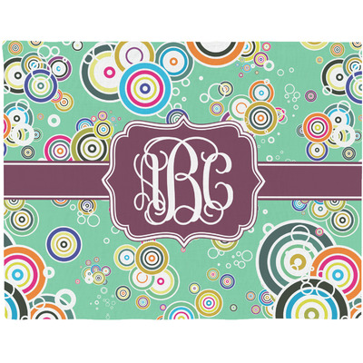 Colored Circles Woven Fabric Placemat - Twill w/ Monogram