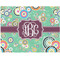 Colored Circles Woven Fabric Placemat - Twill w/ Monogram