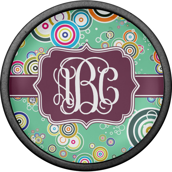 Colored Circles Cabinet Knob - Black - Front