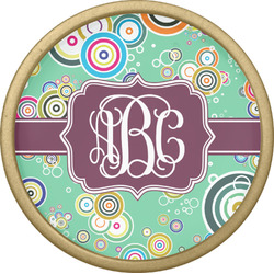 Colored Circles Cabinet Knob - Gold (Personalized)