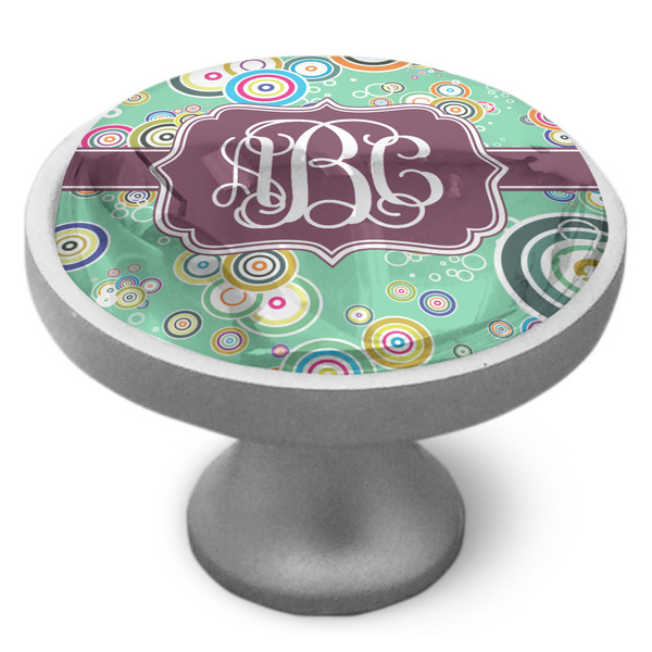 Colored Circles Cabinet Knob - Nickel - Side
