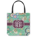 Colored Circles Canvas Tote Bag - Large - 18"x18" (Personalized)